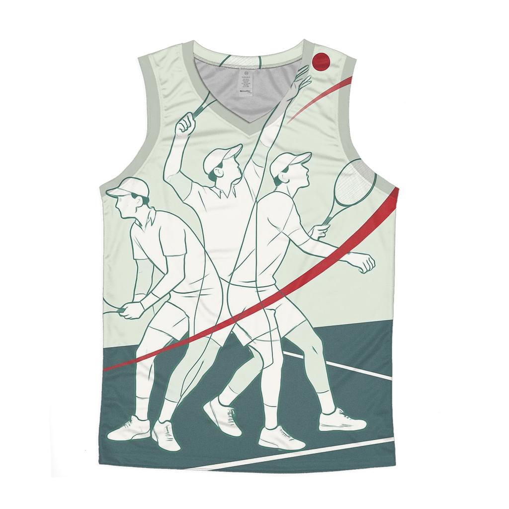Lightning Fast Tennis Serve Motion Study sports performance tank tops