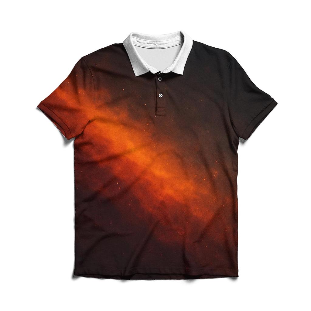 Cosmic Ember Drift custom polo shirts
