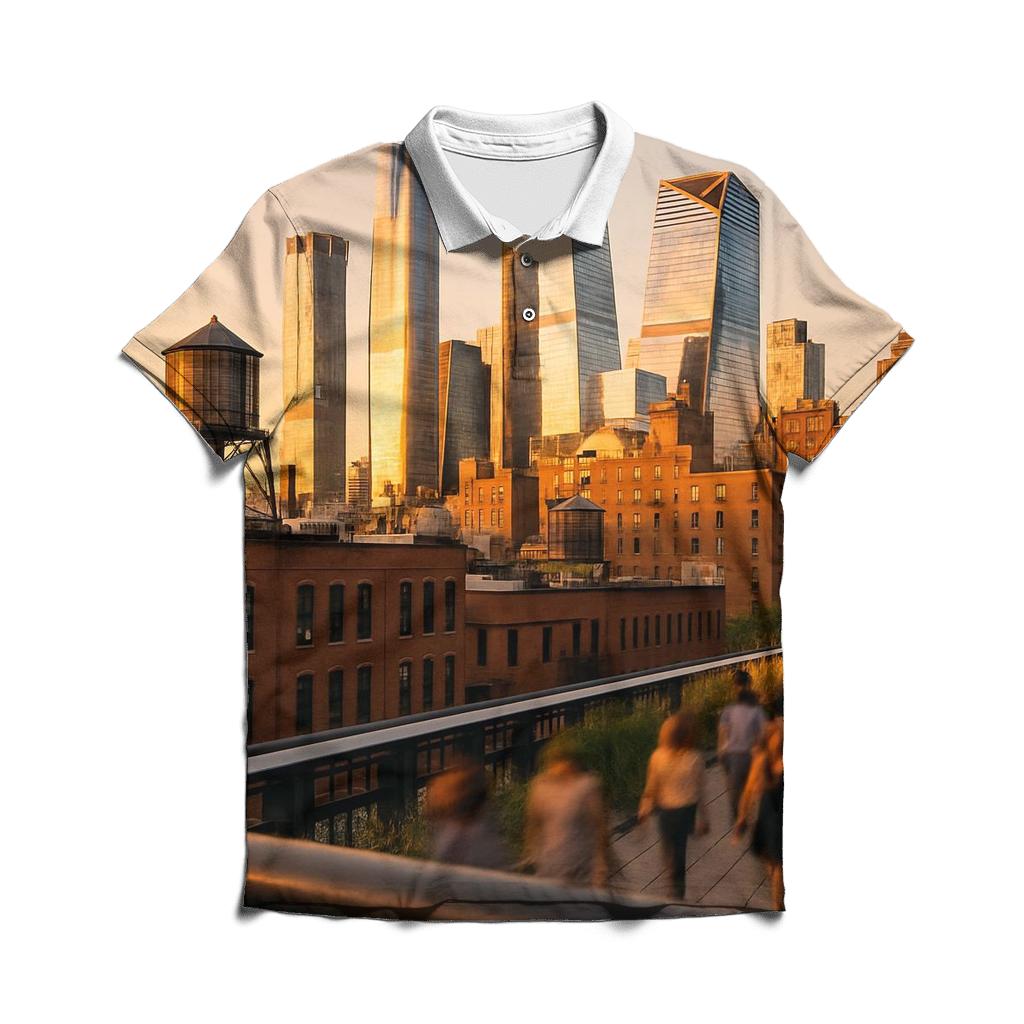 Hudson Yards Golden Hour From The High Line designer slim fit polos
