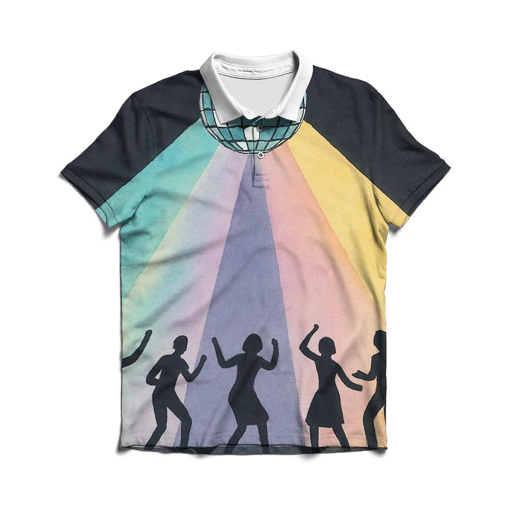 Disco Prism Rain branded logo polo shirts