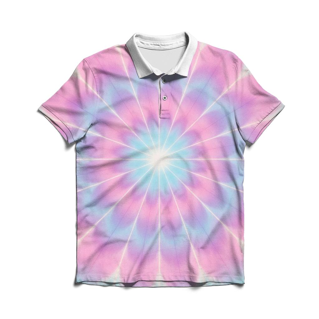Pastel Mandala Radiance branded logo polo shirts