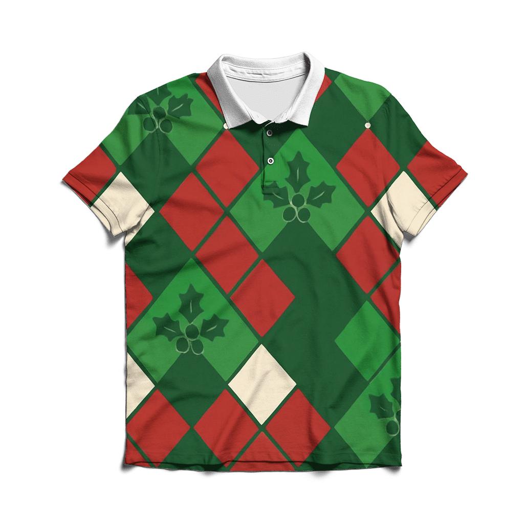 Holly Diamond Argyle casual sports polo shirts