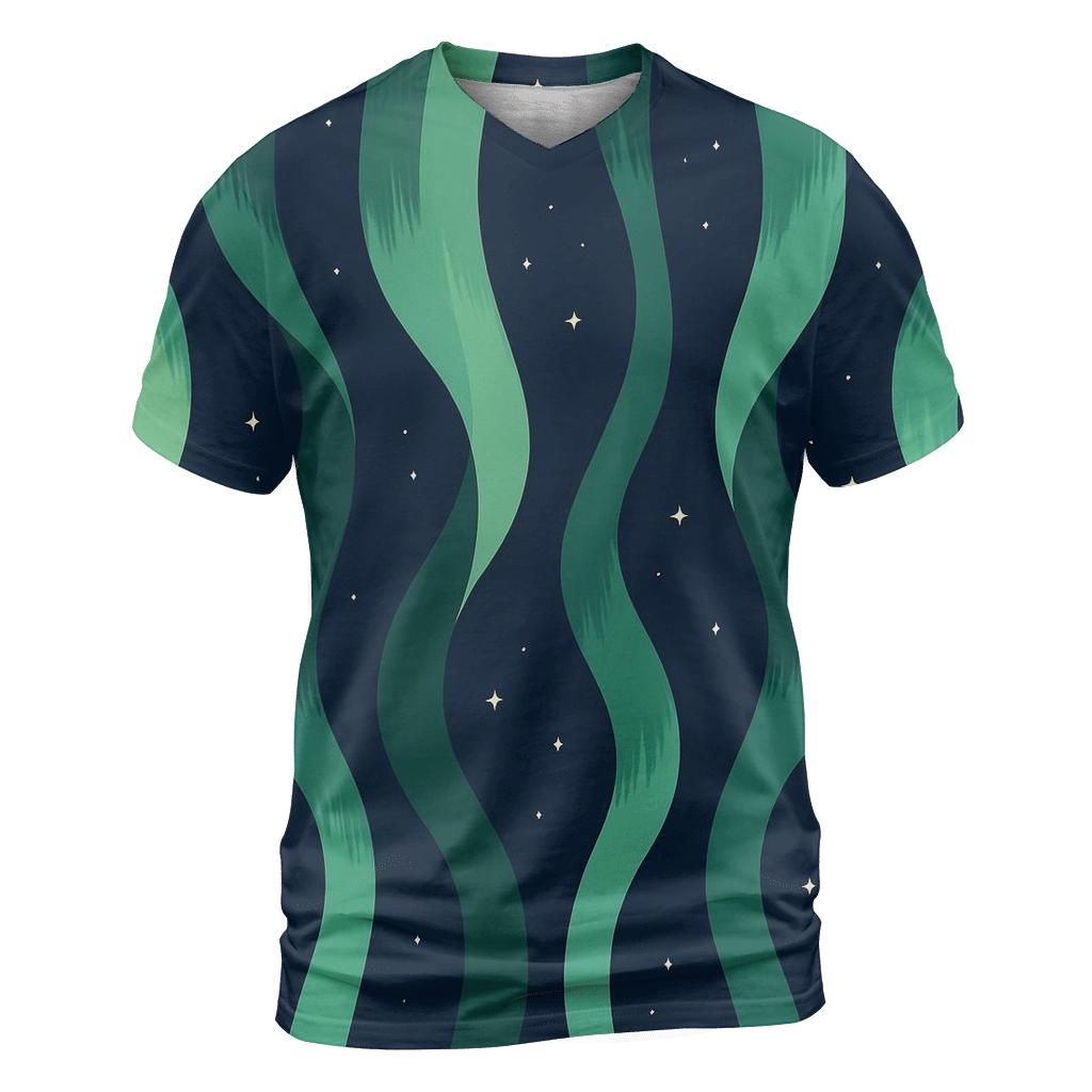 Aurora Ribbon Lattice creative print fashion shirts