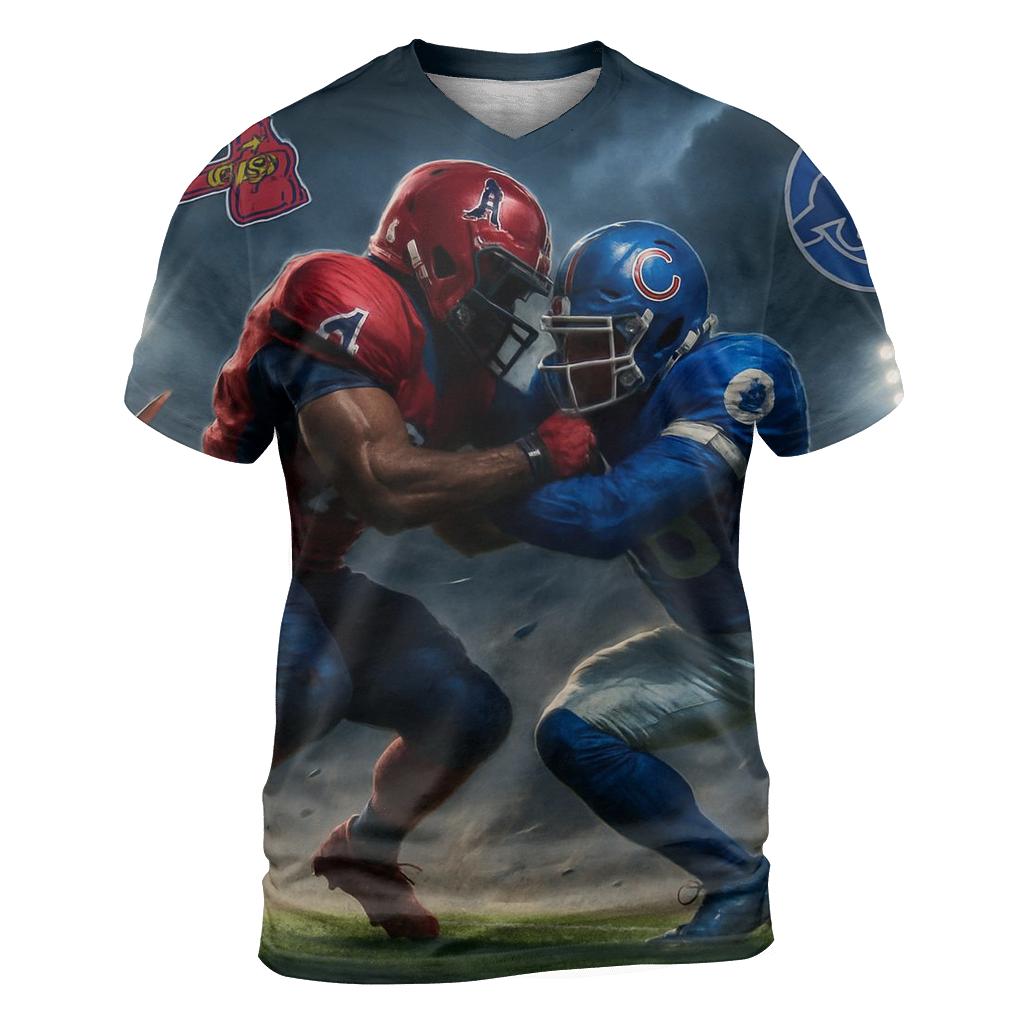 Gridiron Tomahawk Clash unique graphic print tees