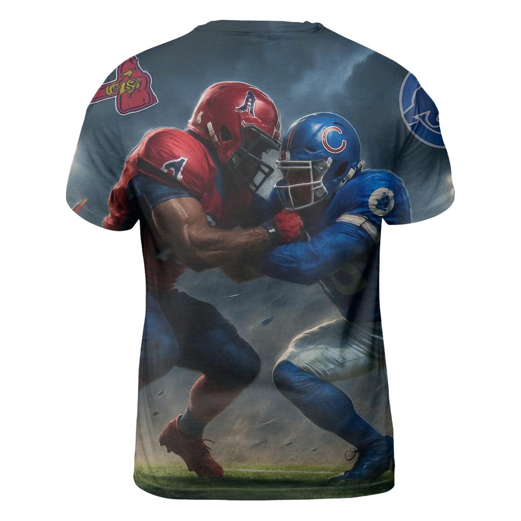Gridiron Tomahawk Clash unique graphic print tees