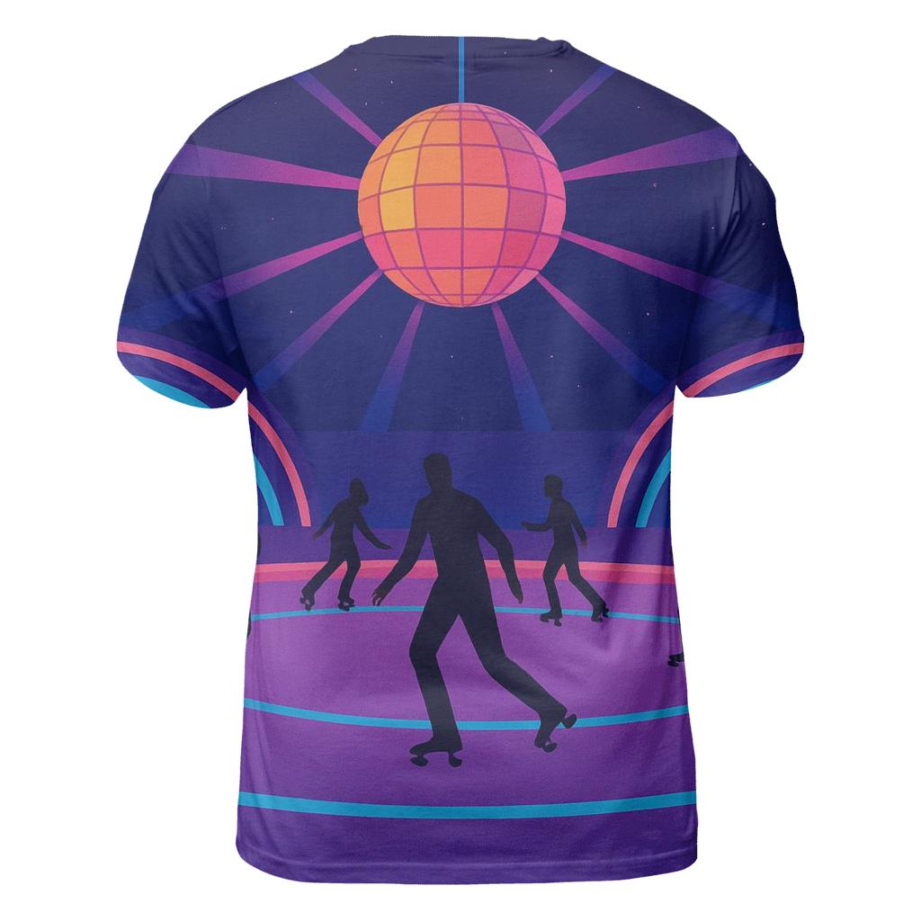 Neon Roller Rink Nights statement graphic shirts
