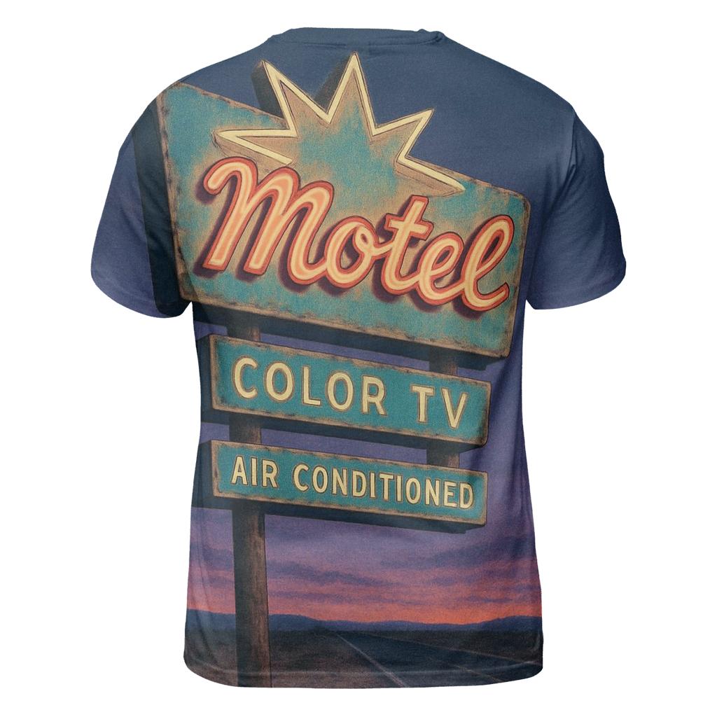 Starlight Motel Roadside Sign vibrant all-over design tees