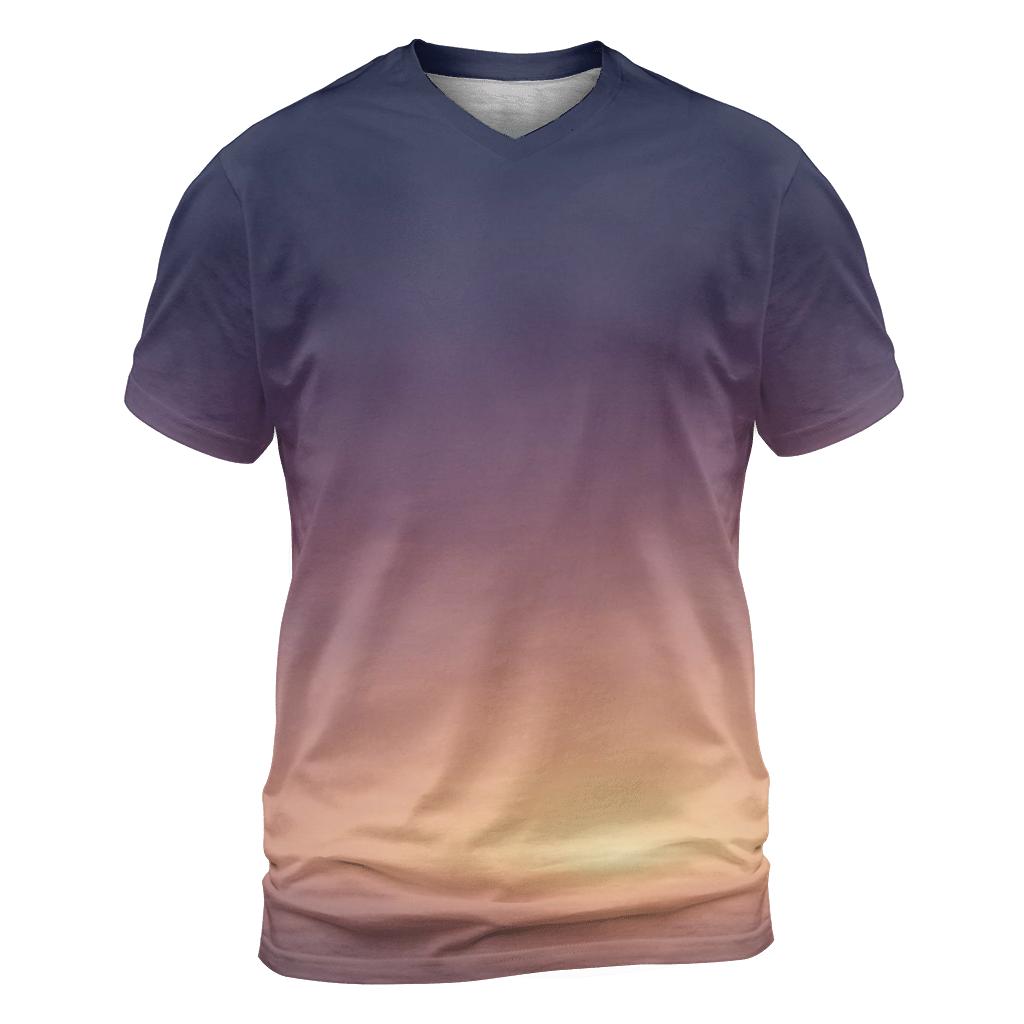 Galactic Dawn Wash artistic all-over print tops