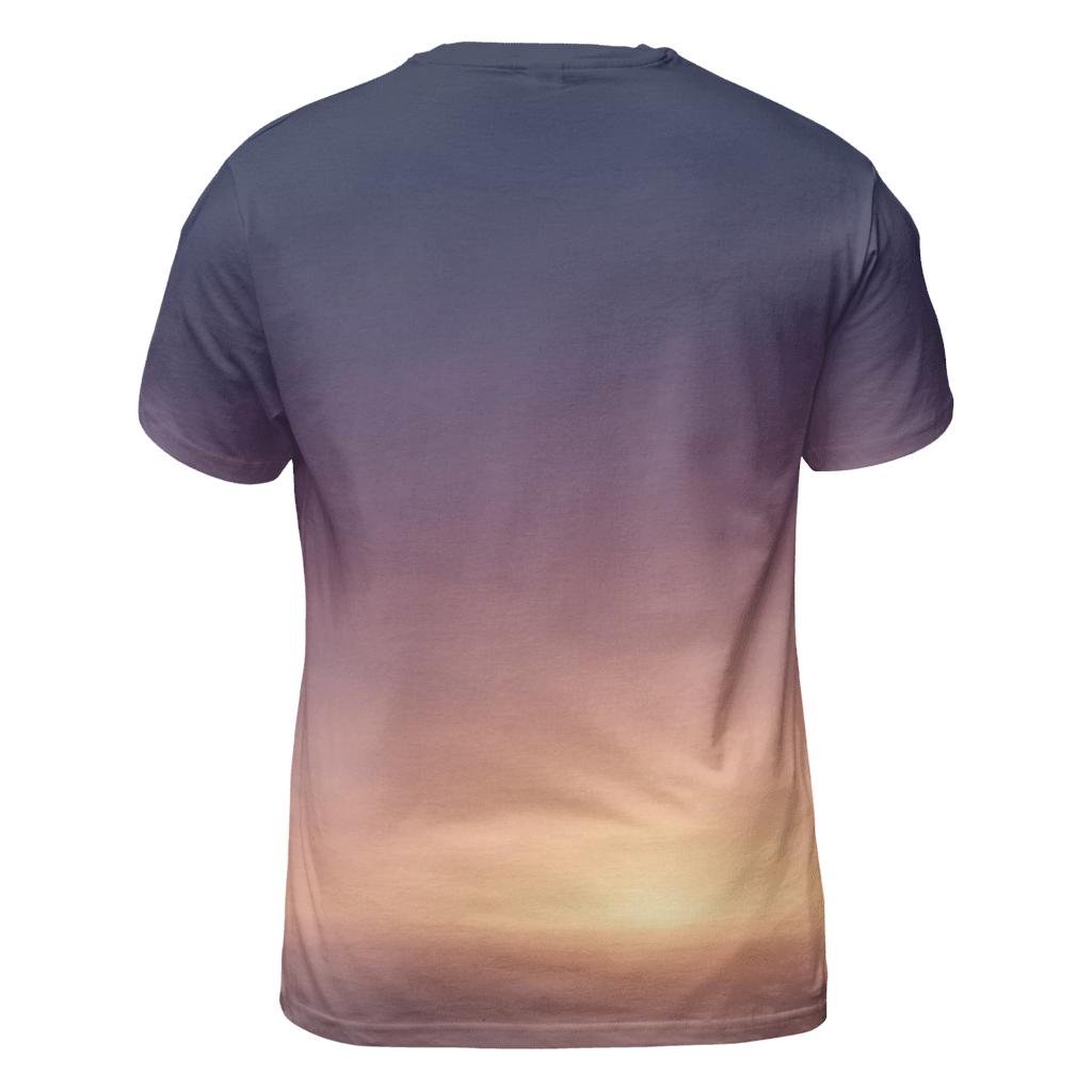 Galactic Dawn Wash artistic all-over print tops