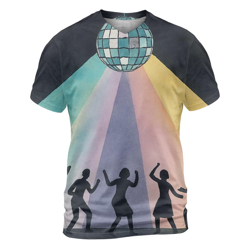 Disco Prism Rain artistic all-over print tops