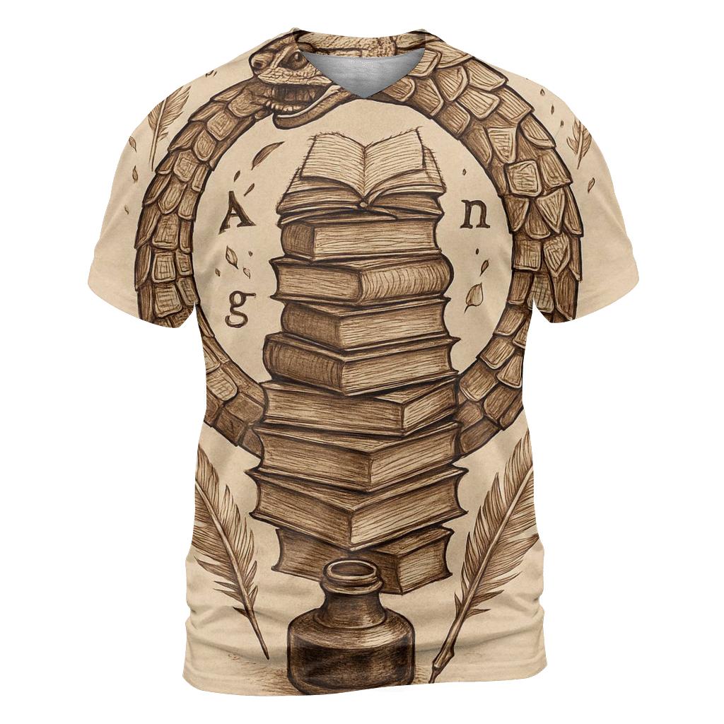 Library Of Cycles Ouroboros trendy printed shirt styles