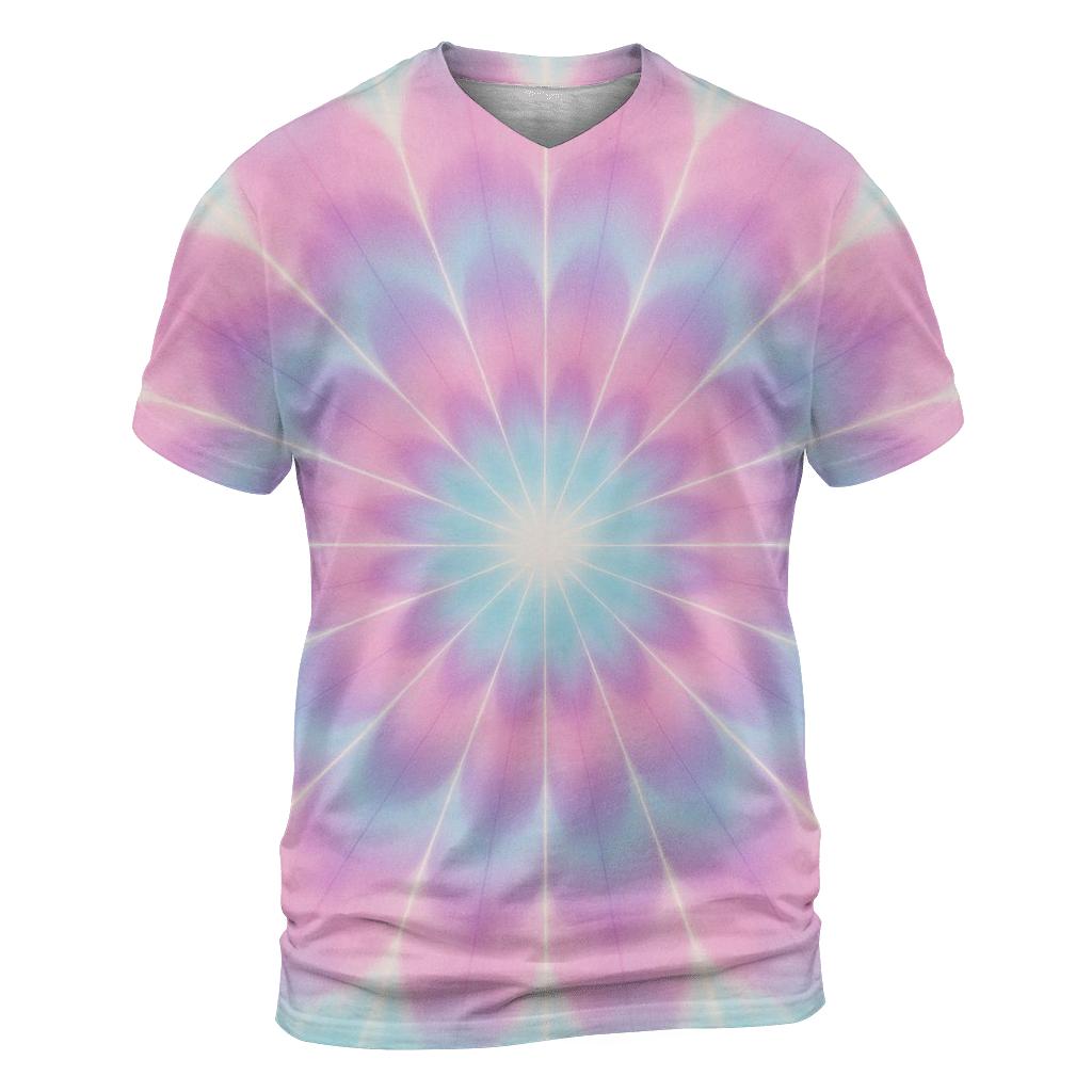 Pastel Mandala Radiance artistic all-over print tops