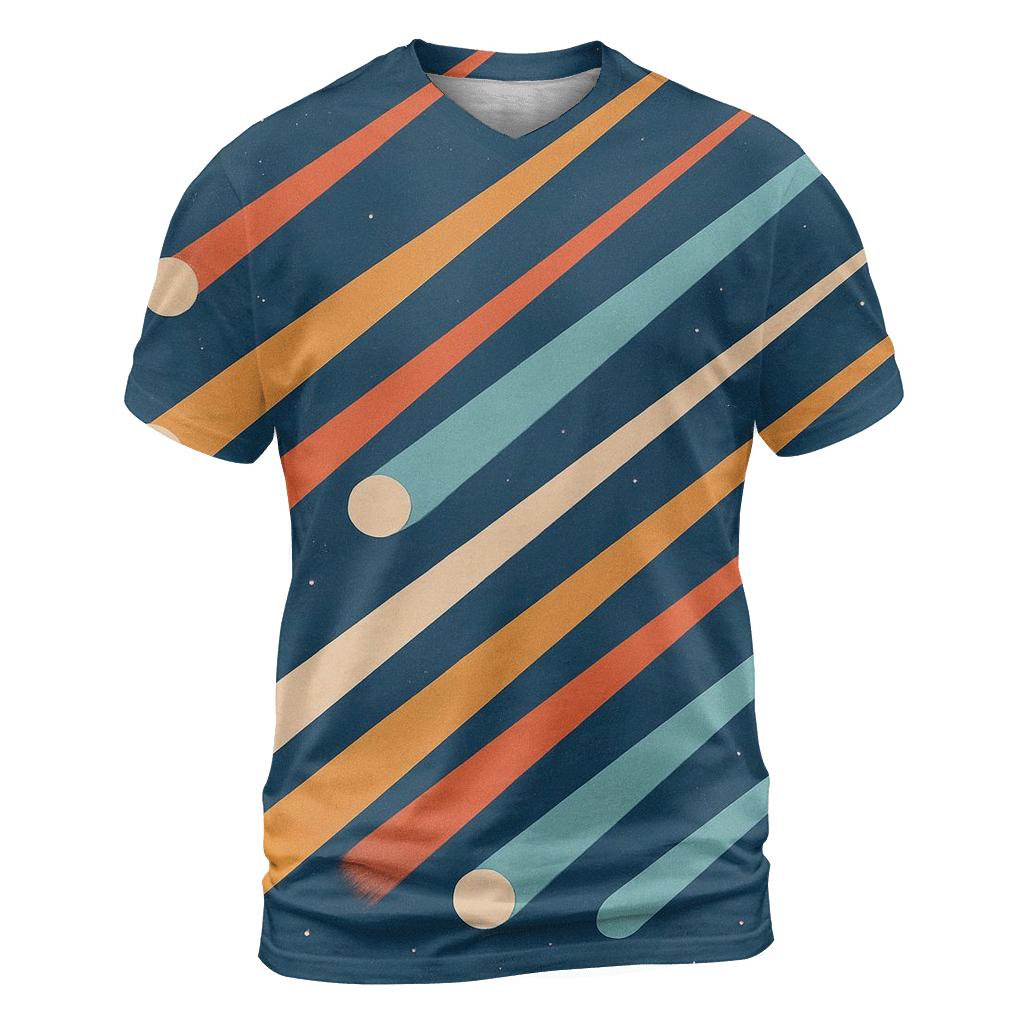 Comet Trail Fan Drift creative print fashion shirts