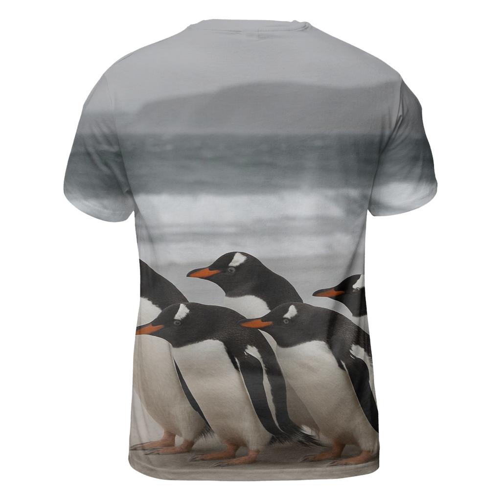 Gentoo Penguins On Windy Shore personalized full print shirts