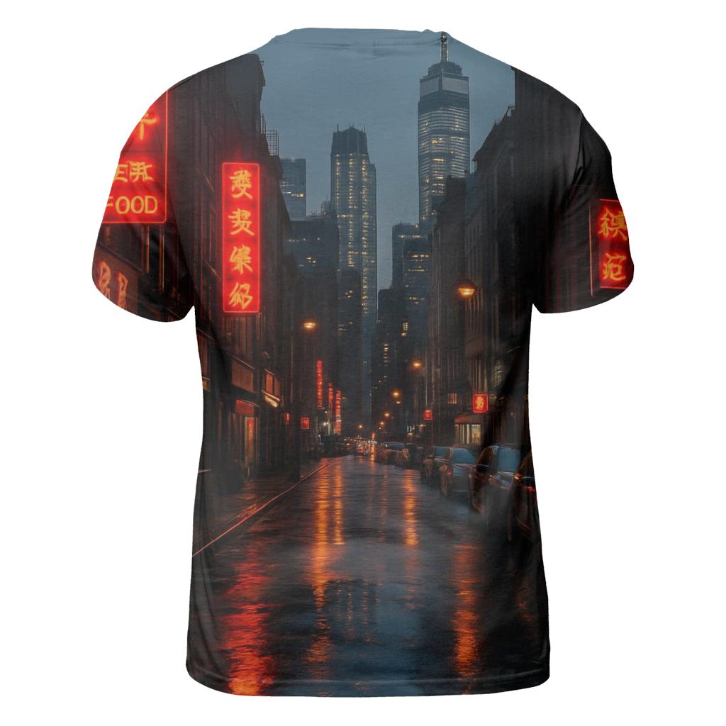 Chinatown Street Framing The Financial District creative print fashion shirts