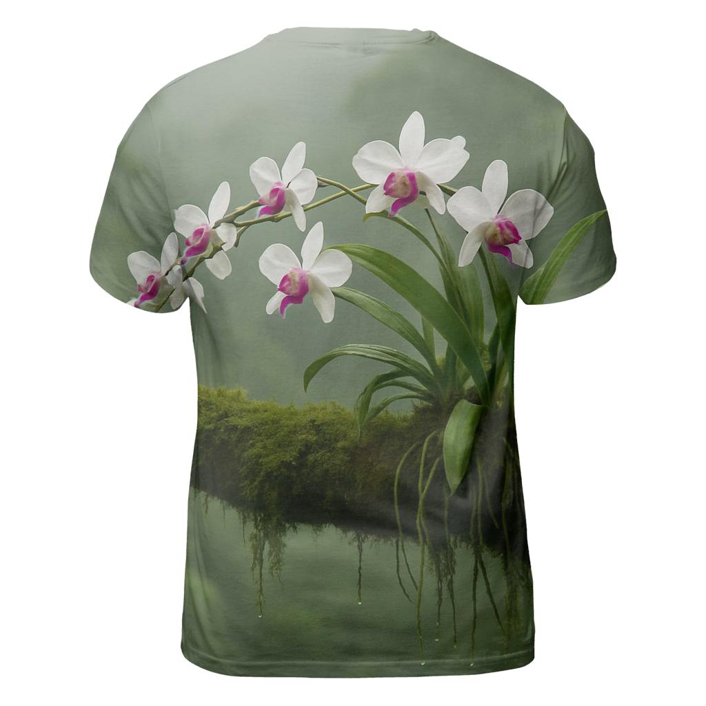 Wild Orchids In Misty Cloud Forest unique graphic print tees