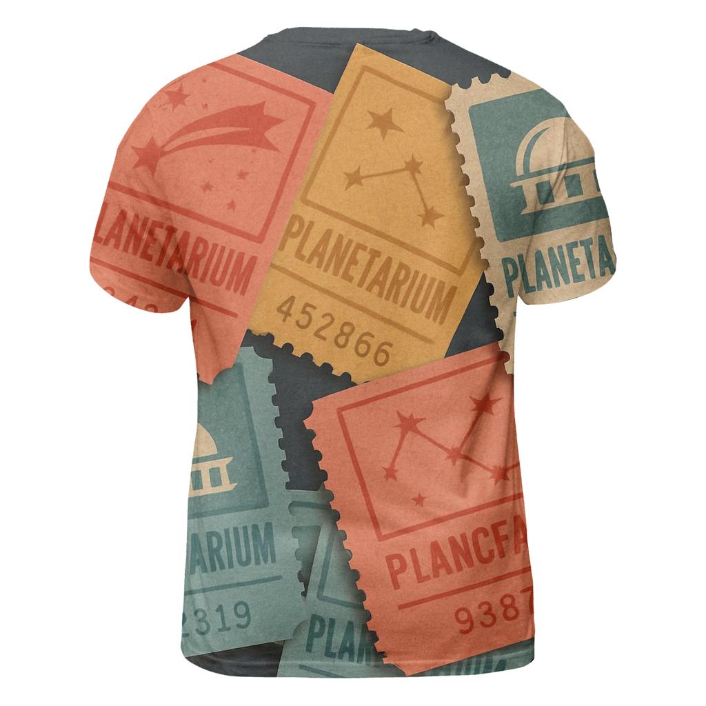 Retro Planetarium Ticket Stub Art personalized full print shirts