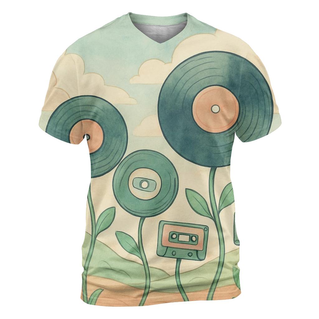 Analog Wave Garden statement graphic shirts