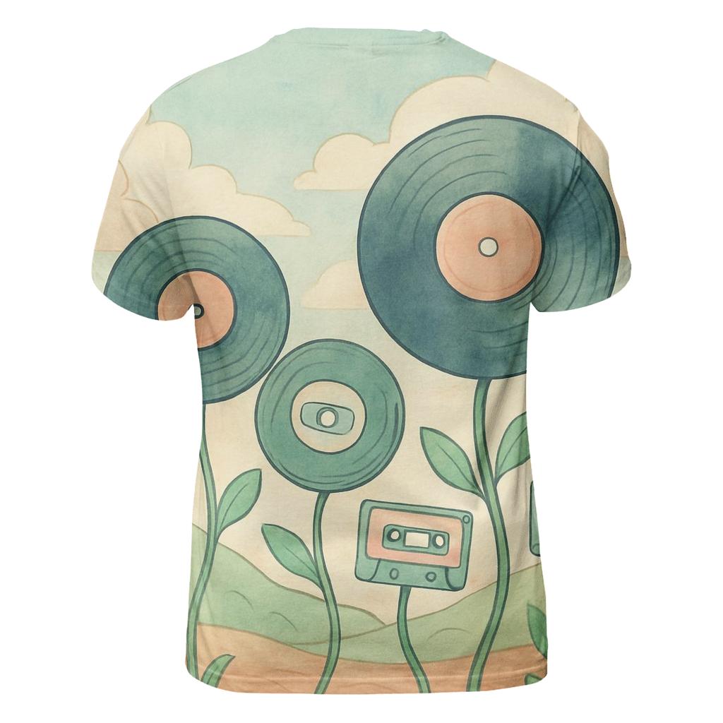 Analog Wave Garden statement graphic shirts