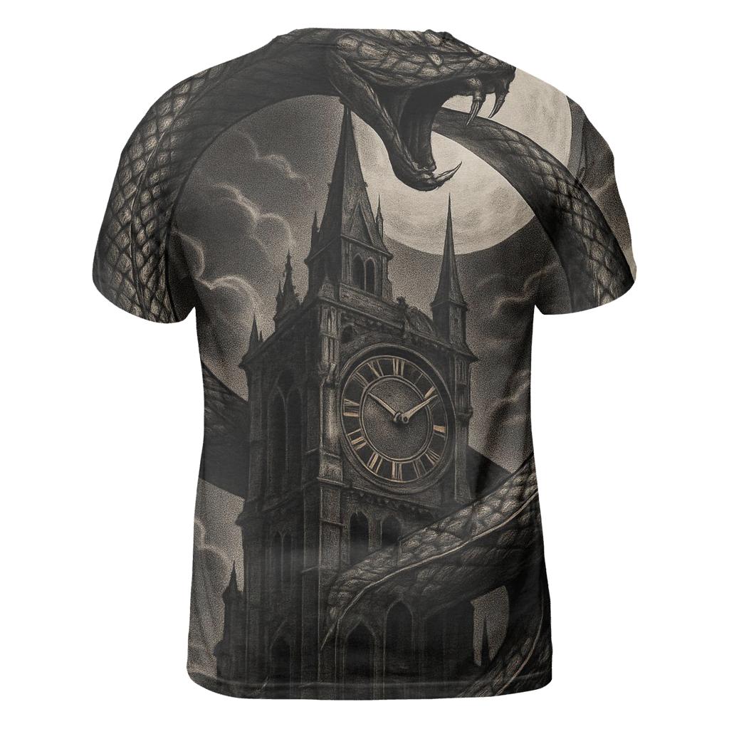 Clocktower Eclipse Ouroboros trendy printed shirt styles