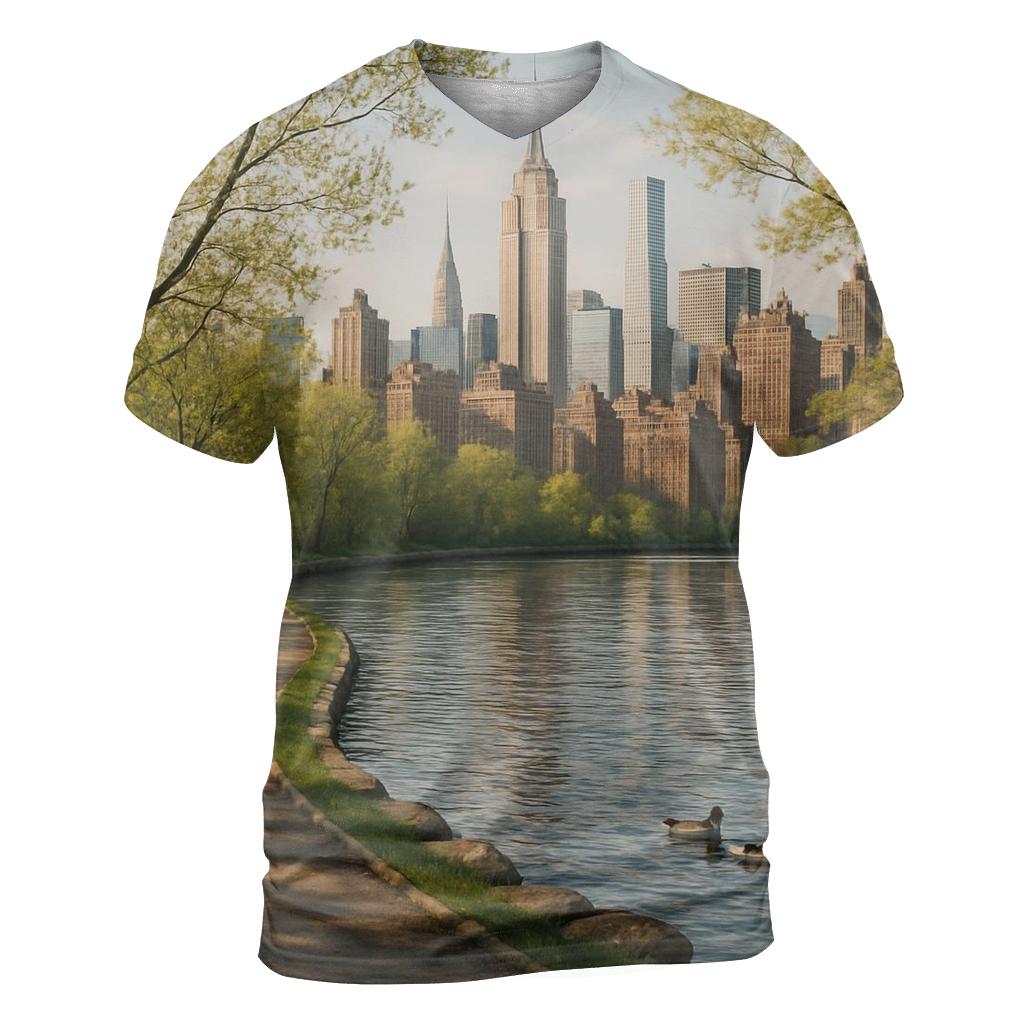 Bronx River Park View Of Midtown Towers custom all-over print shirts