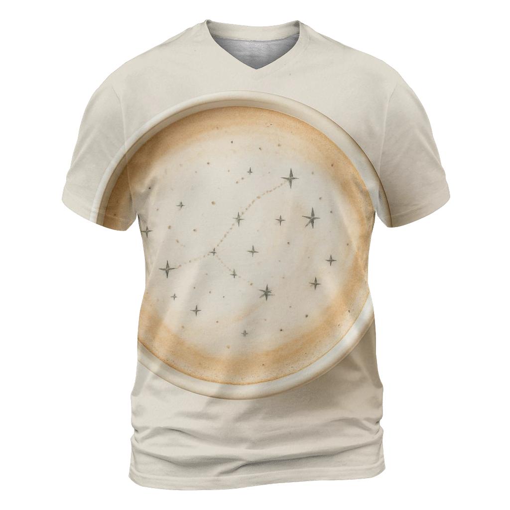Ivory Latte Constellation vibrant all-over design tees