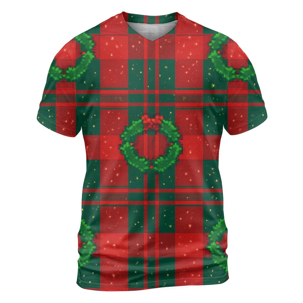 Holly Crown Confetti Plaid Design trendy printed shirt styles