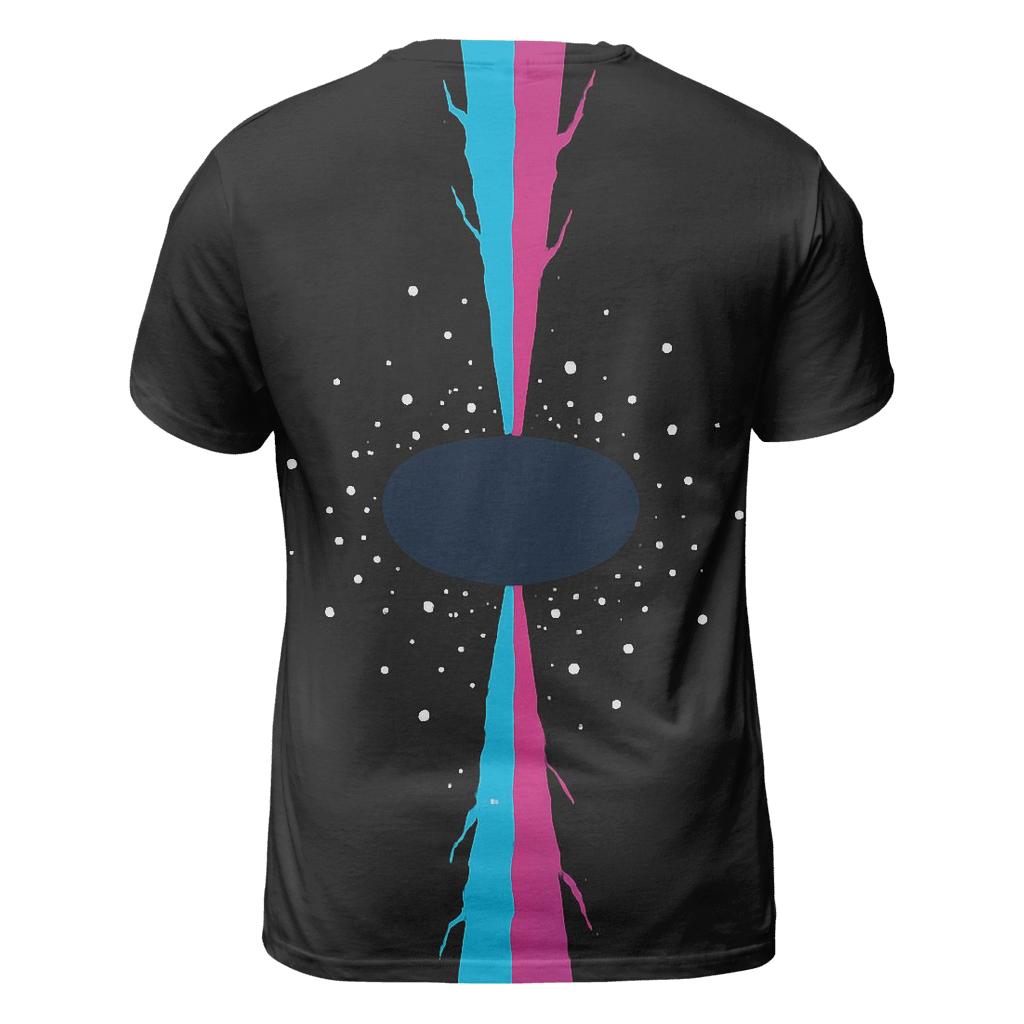 Jet Outflow Twin Streams statement graphic shirts