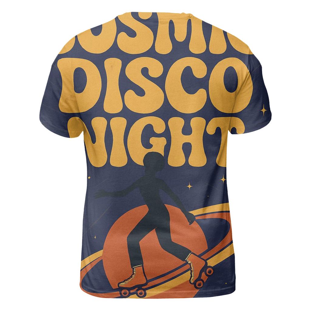 Seventies Cosmic Roller Disco Poster designer pattern shirts