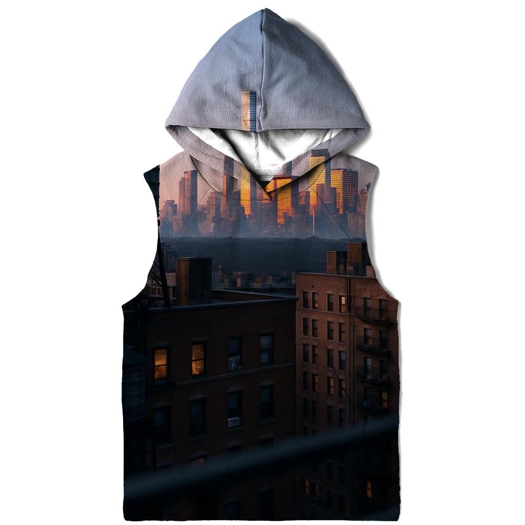 Harlem Sunrise Over Midtown Silhouettes premium hoodies