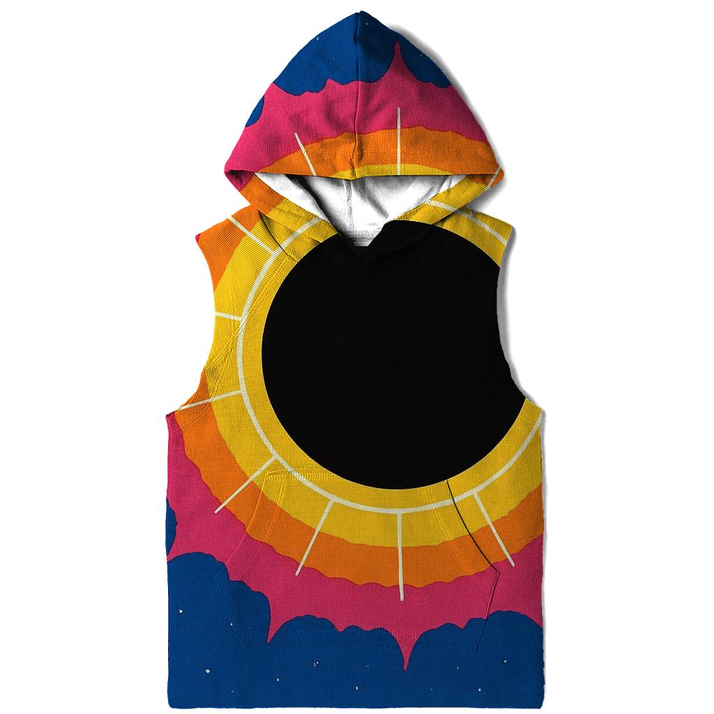 Concentric Eclipse Halo Field printed hoodies