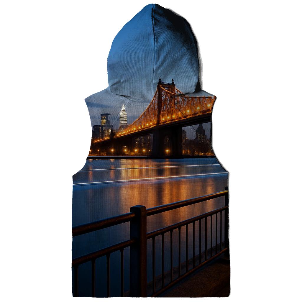 Queensboro Bridge Twilight Reflection zip-up hoodies