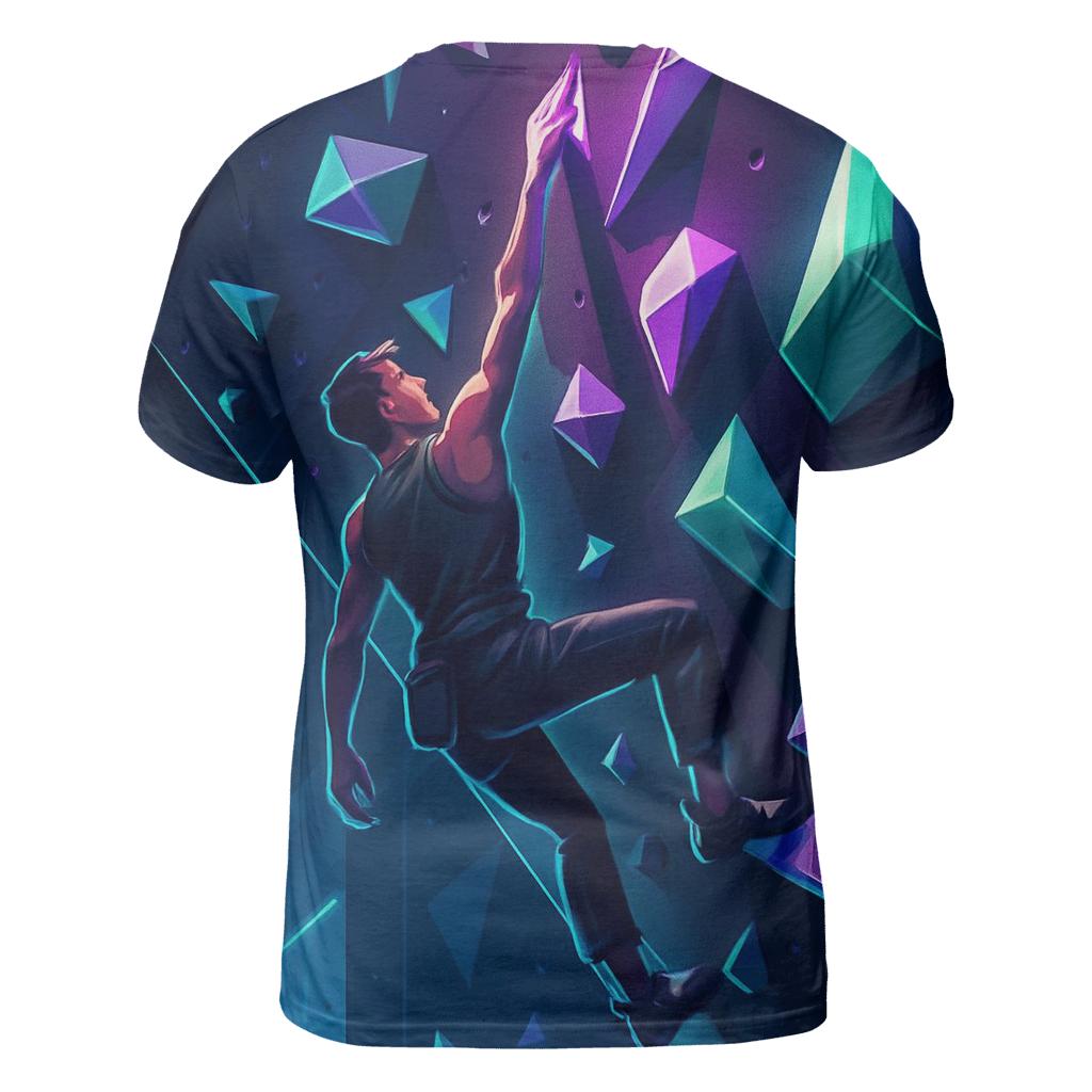 Futuristic Indoor Climbing Arena custom all-over print shirts