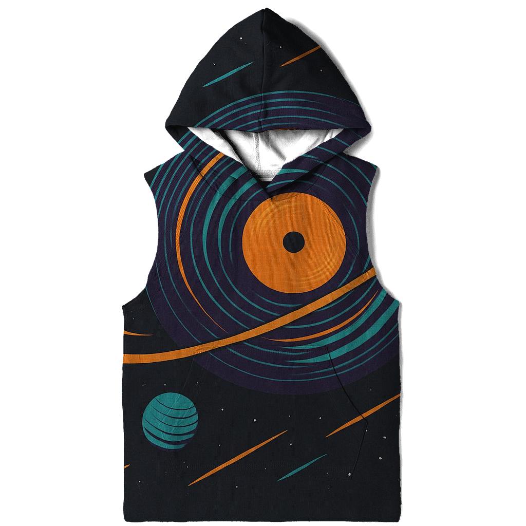 Planetary Vinyl Sound Waves pullover hoodies