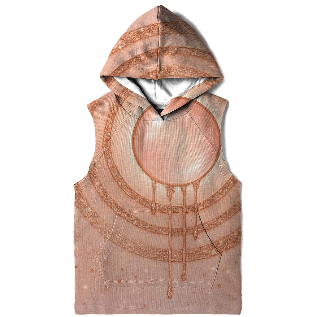 Rose Quartz Halo Burst embroidered hoodies