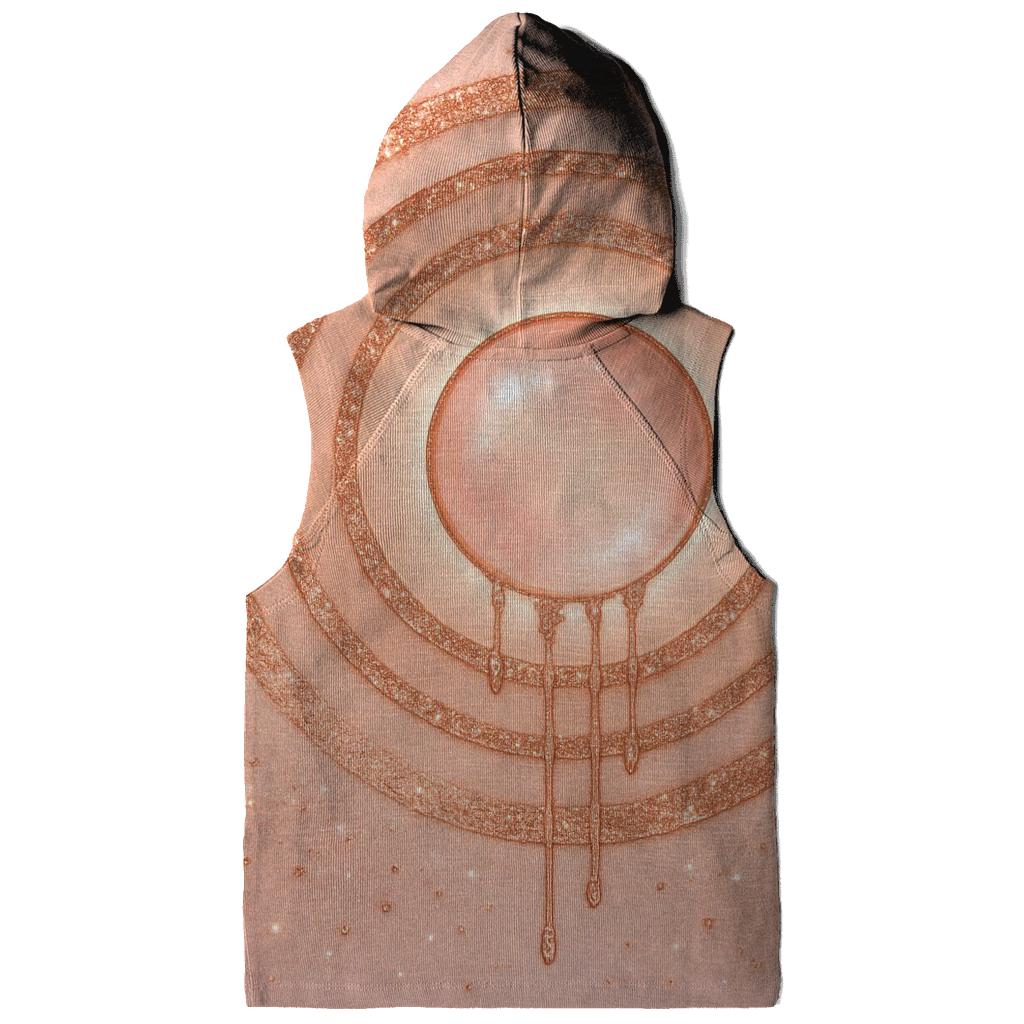 Rose Quartz Halo Burst embroidered hoodies