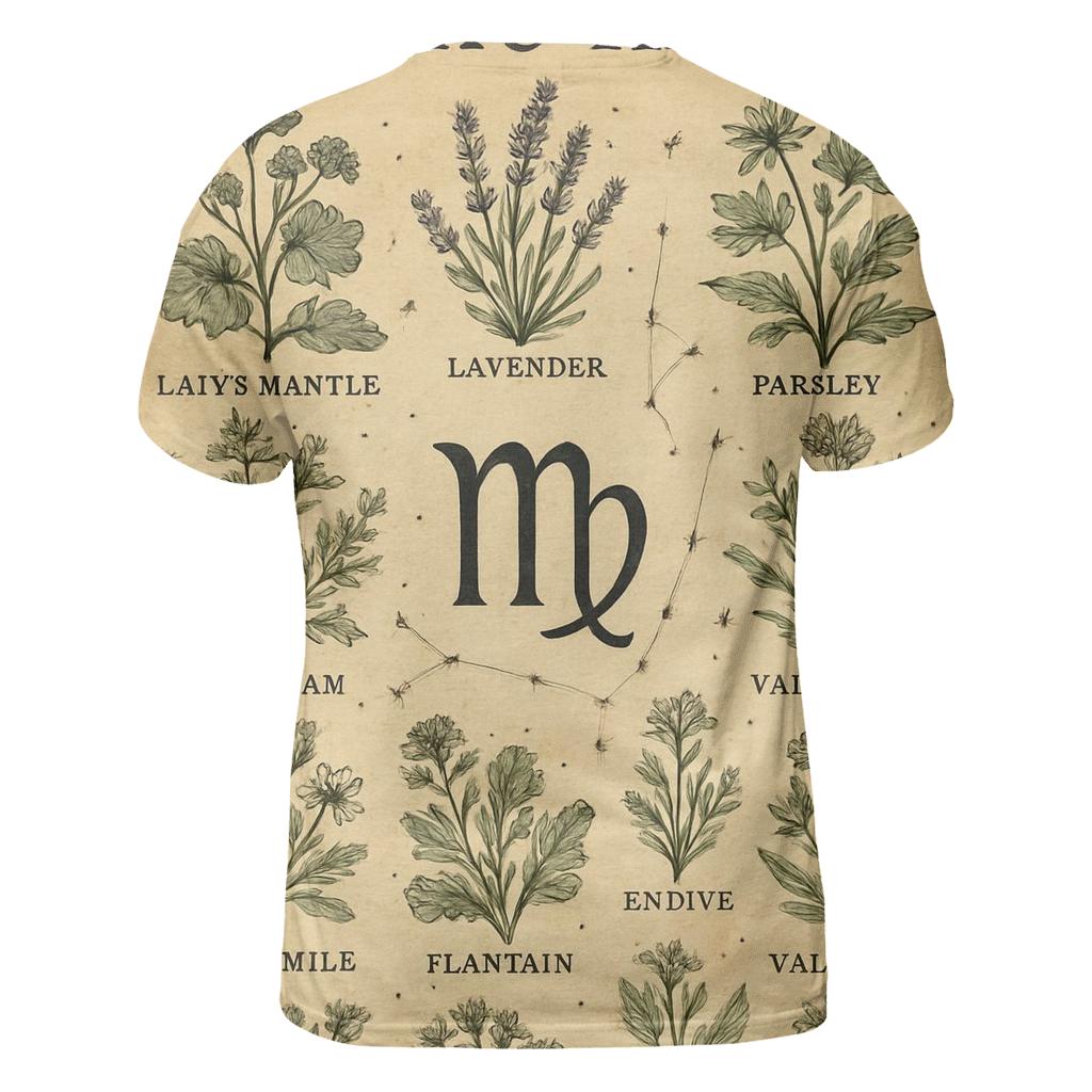 Virgo Celestial Herbarium Chart statement graphic shirts