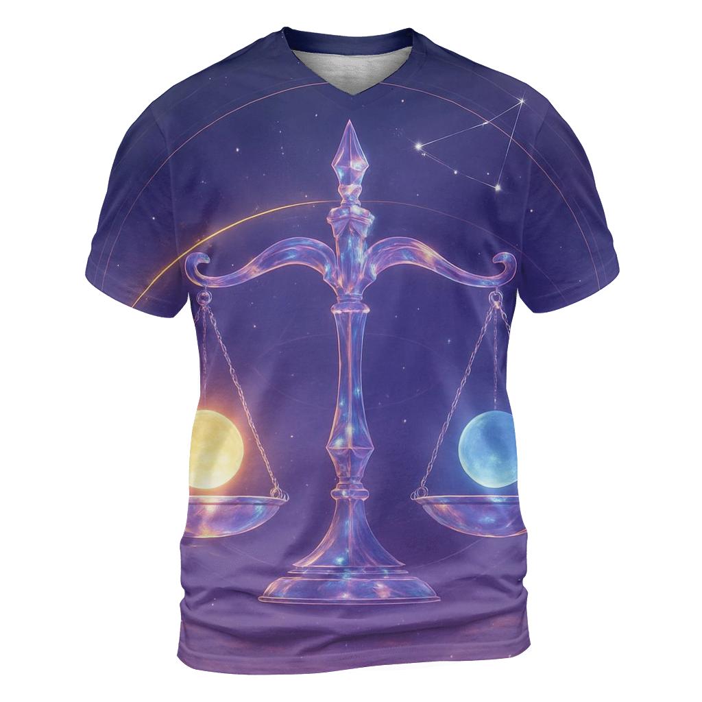 Libra Equinox Crystal Scales custom all-over print shirts