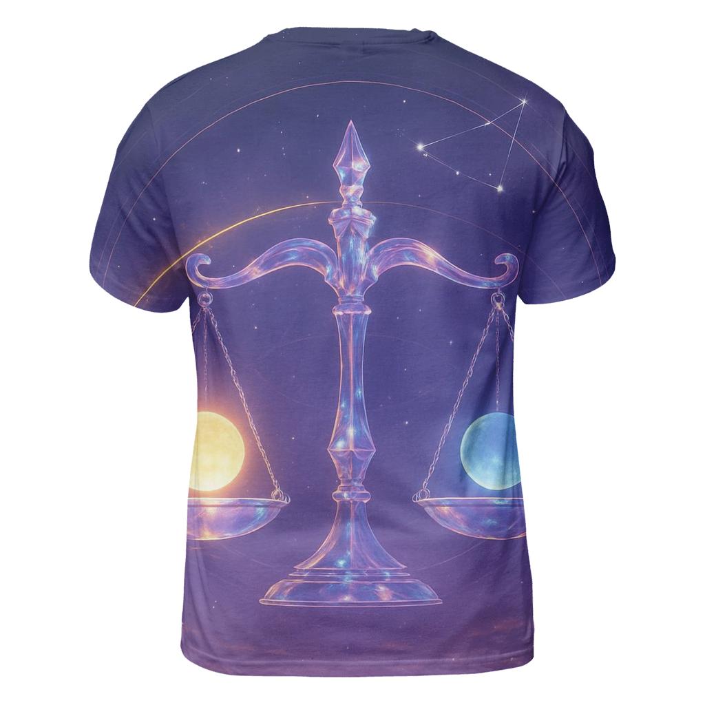 Libra Equinox Crystal Scales custom all-over print shirts