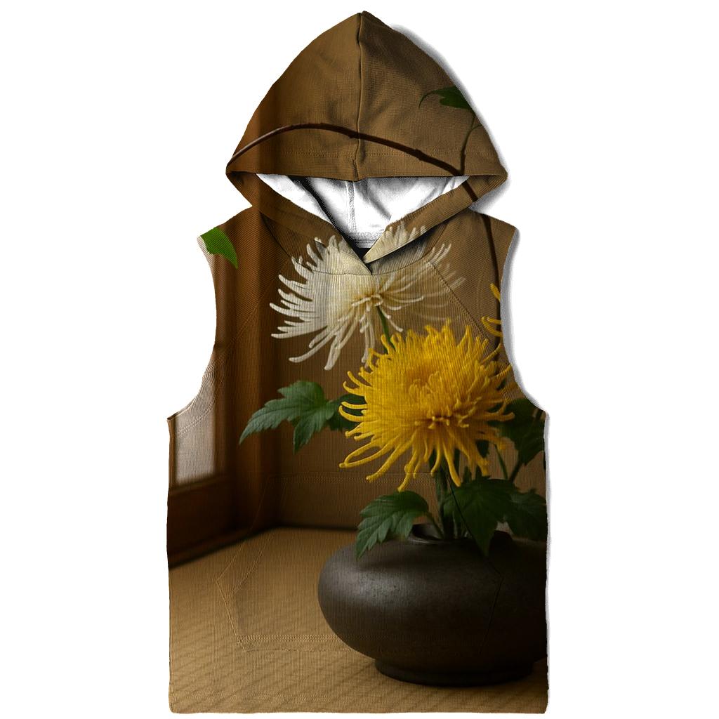 Ikebana Inspired Chrysanthemums In Tatami Room hoodie designs