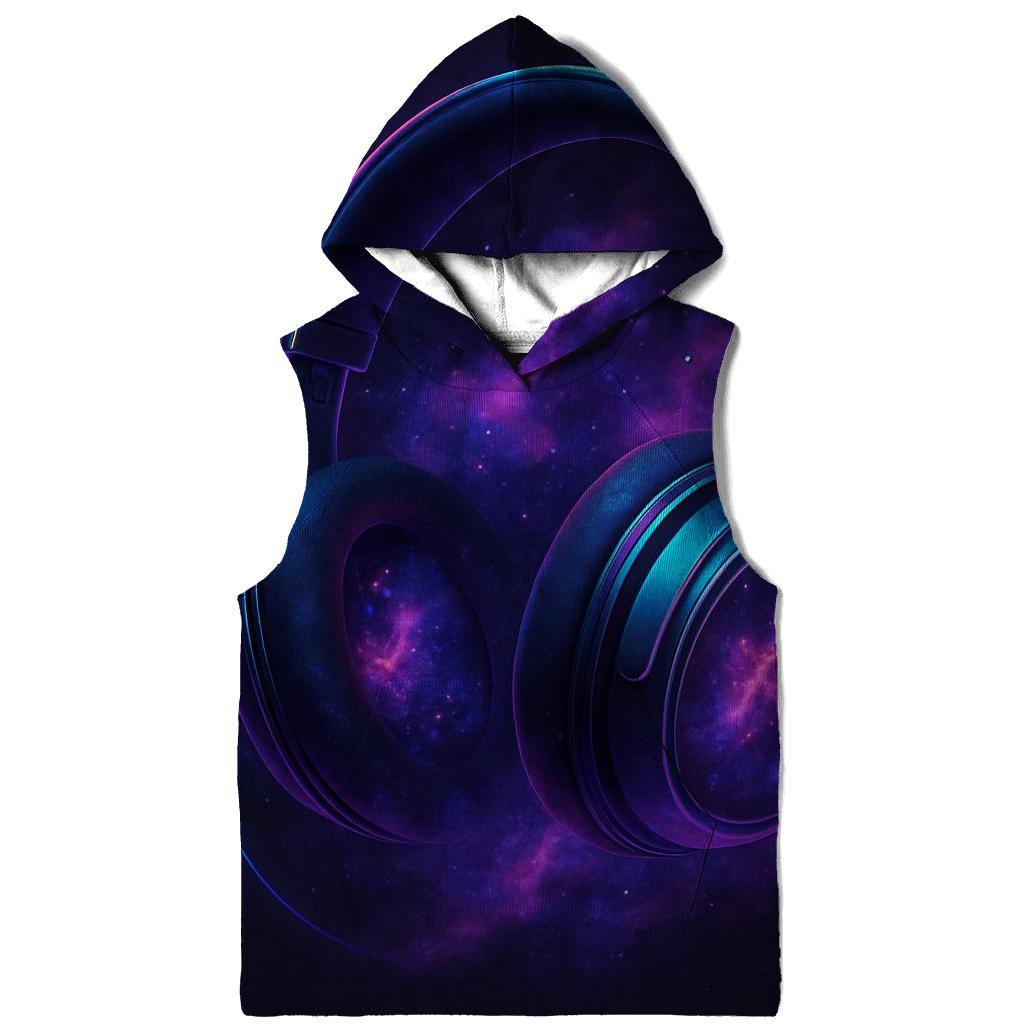 Holographic Headphone Nebula hoodies fashion