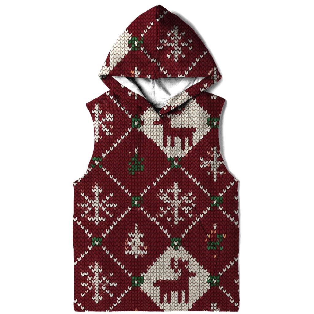 Reindeer Sweater Diamond Lattice Design premium hoodies