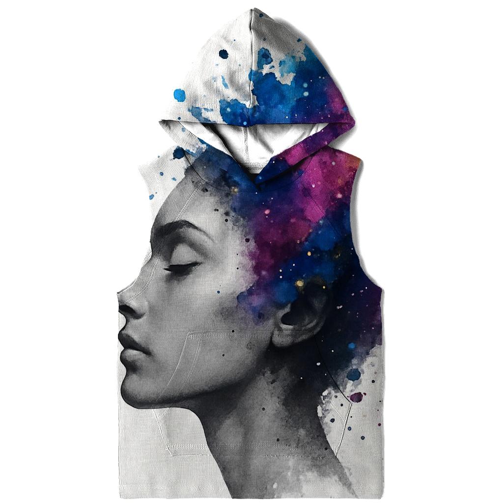 Galactic Ink Splash Portrait graphic hoodies