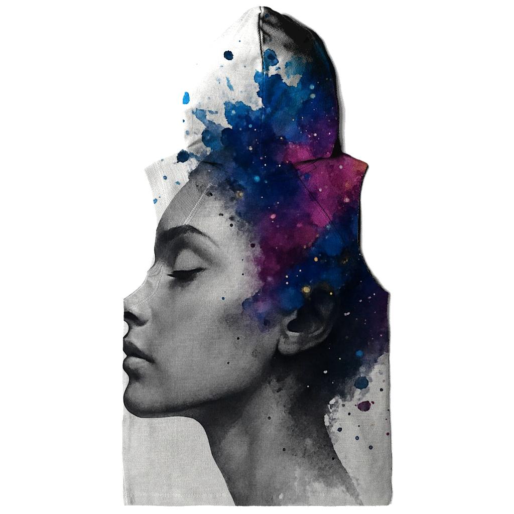 Galactic Ink Splash Portrait graphic hoodies