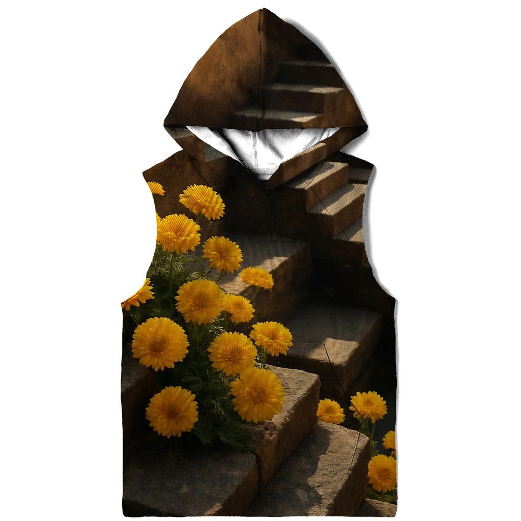 Desert Marigolds At Ancient Stepwell premium hoodies