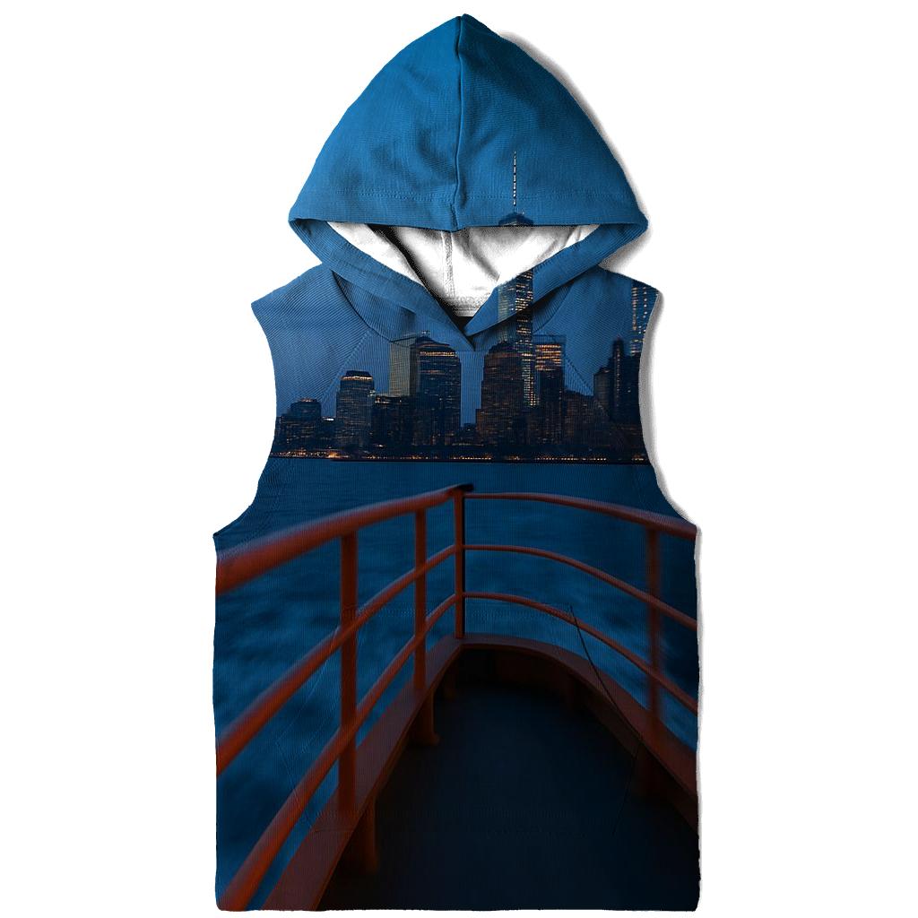 Staten Island Ferry Approach At Blue Hour custom hoodies