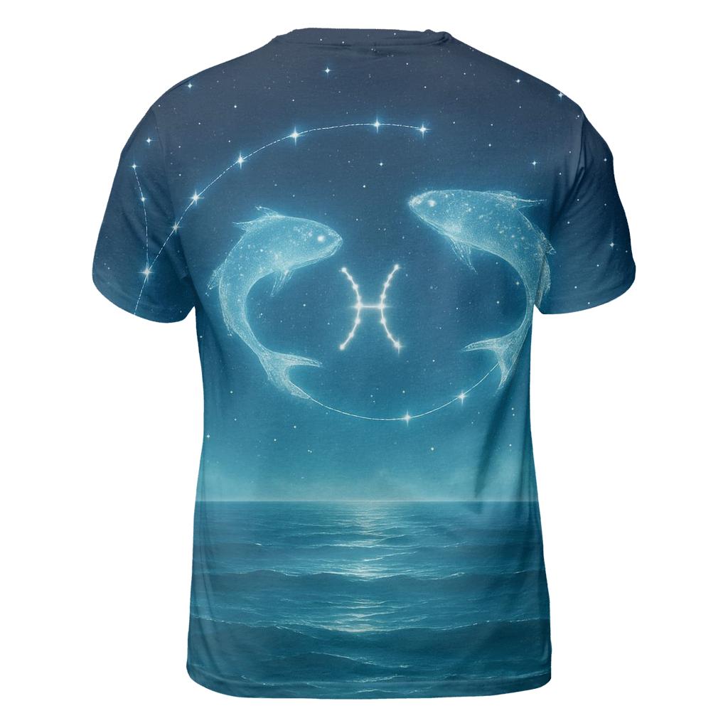 Pisces Dreaming Ocean Zodiac Horizon trendy printed shirt styles