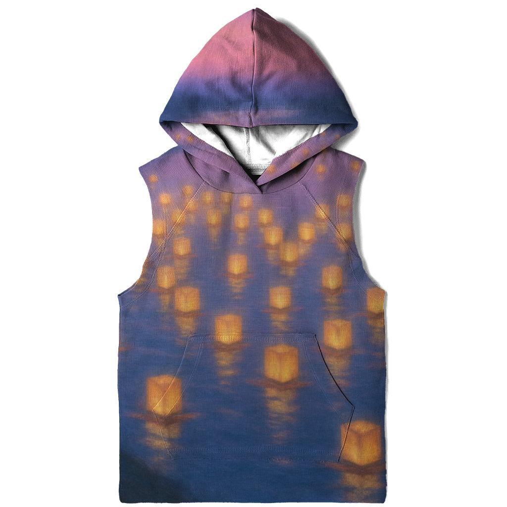Floating Lantern Hearts pullover hoodies