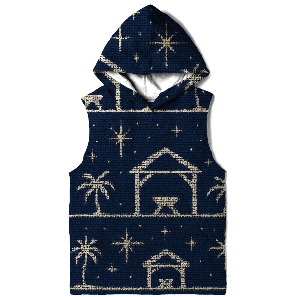 Midnight Nativity Star Scatter Design premium hoodies