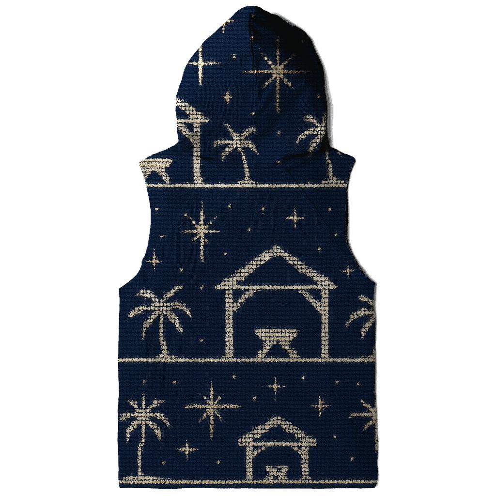 Midnight Nativity Star Scatter Design premium hoodies